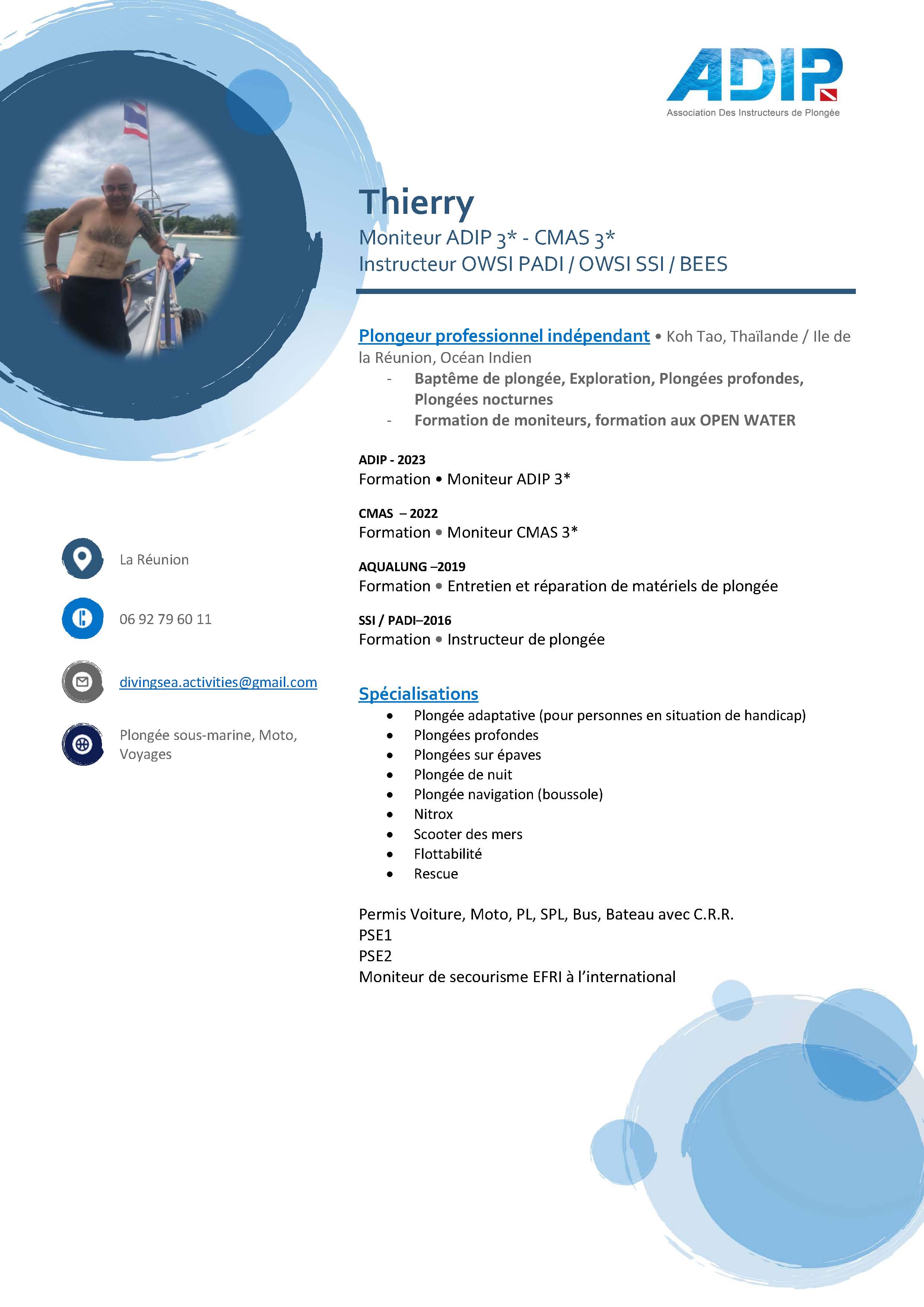 moniteur trainer thierry pitou